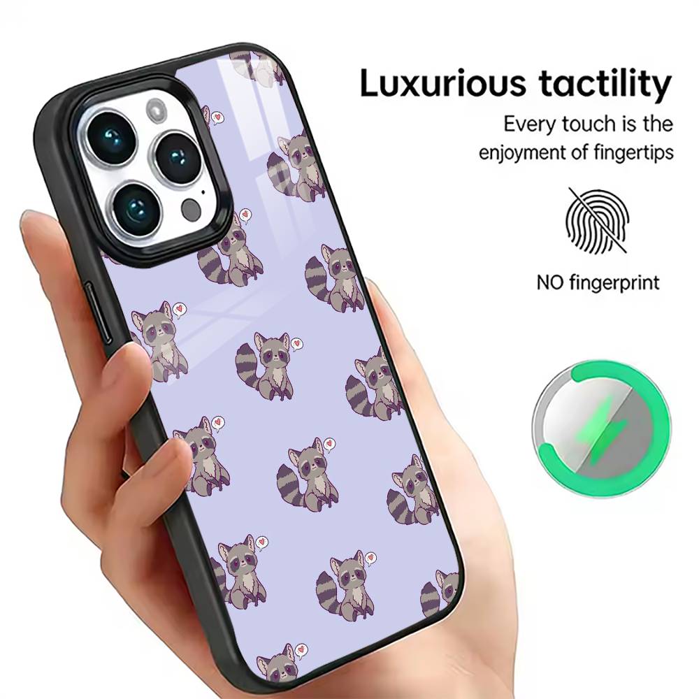 Little Raccoon Phone Case For iPhone17,16,15,14,13,12,11 Plus,Pro Magnetic with Magsafe Wireless Charging