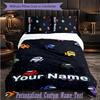 Personalized 3Pcs Bedding SetAmong Us Custom Text Duvet Cover Pillowcase Set Bedroom Gift