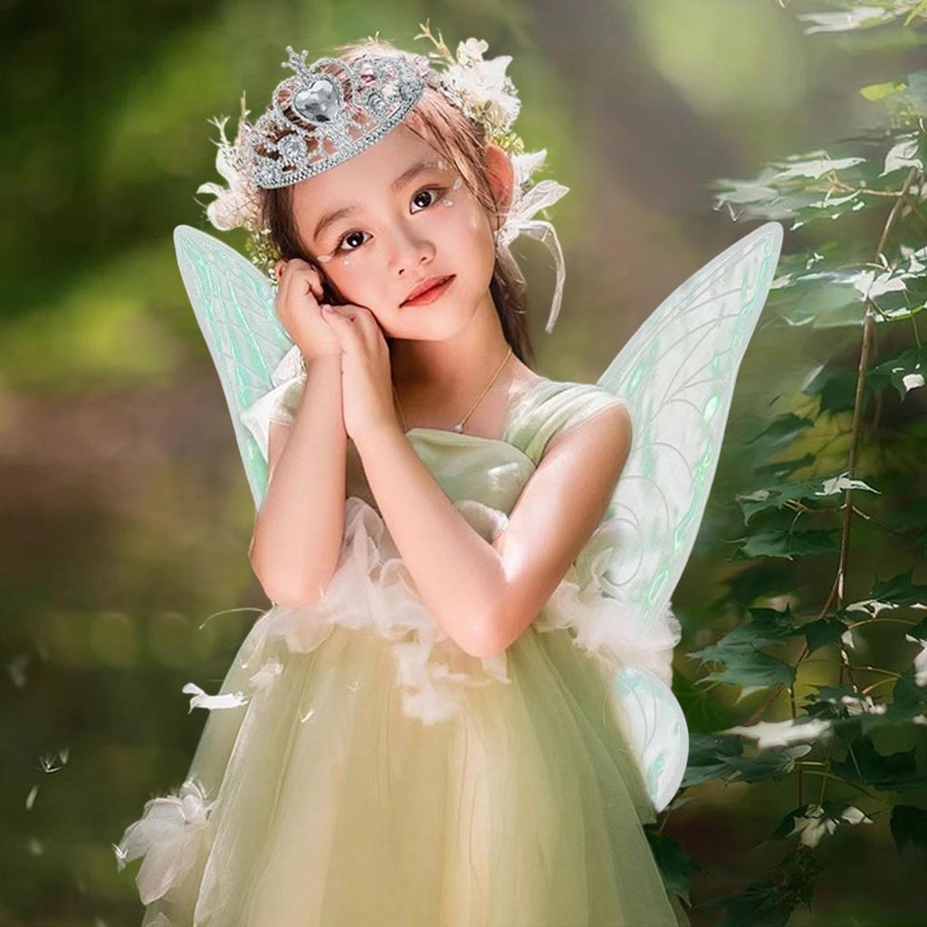 Joyasslly Fairy Butterfly Wings Costume for Flower Perfect for School and Christmas Wings, Cosplay, Kids, Girls, Princess, Tinkerbell, Fairy,