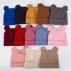 Cute Bear Ear Baby Turban Hats Autumn Winter Newboorn Boys Girls Faux Cashmere Caps Beanies Infant Bonnets Kids Warm Headwraps