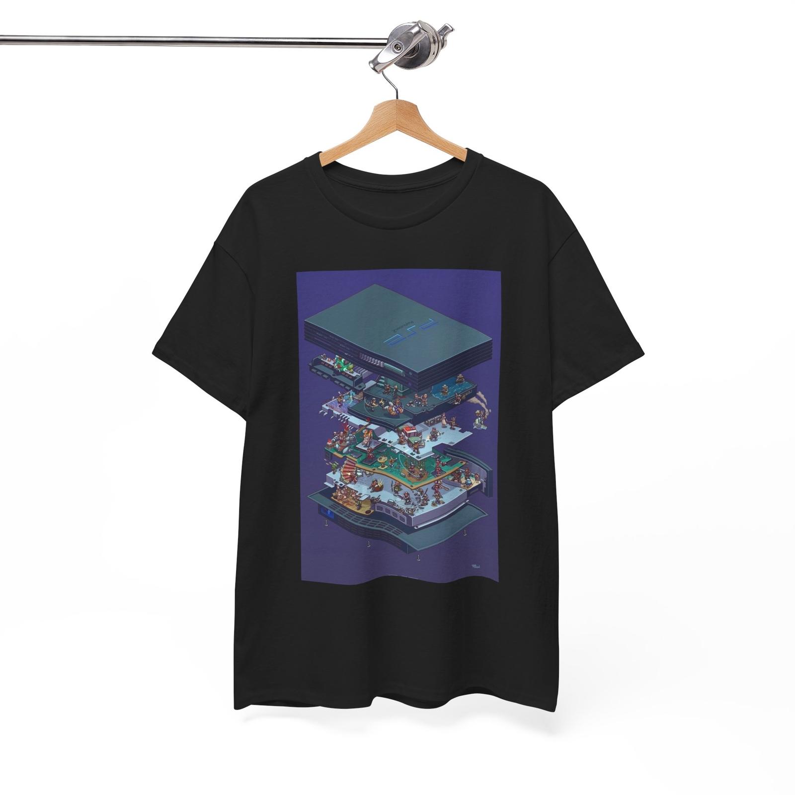 N64 Playstation Tshirt Open Console Ps1 Retro Gaming Unisex Heavy Cotton Tee 1 L