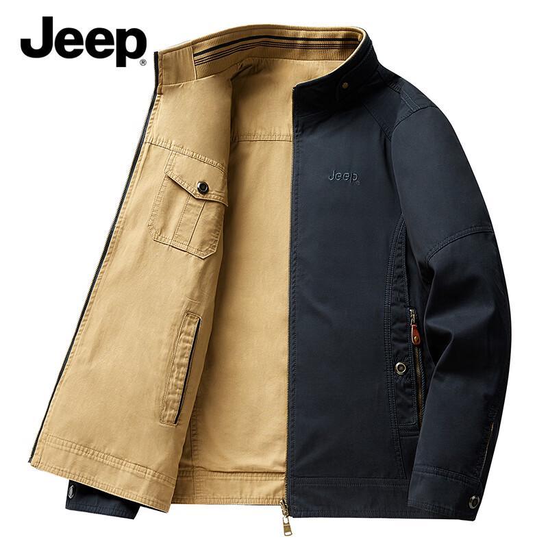 JEEP Men s Reversible Washed Stand Collar Jacket 3XL