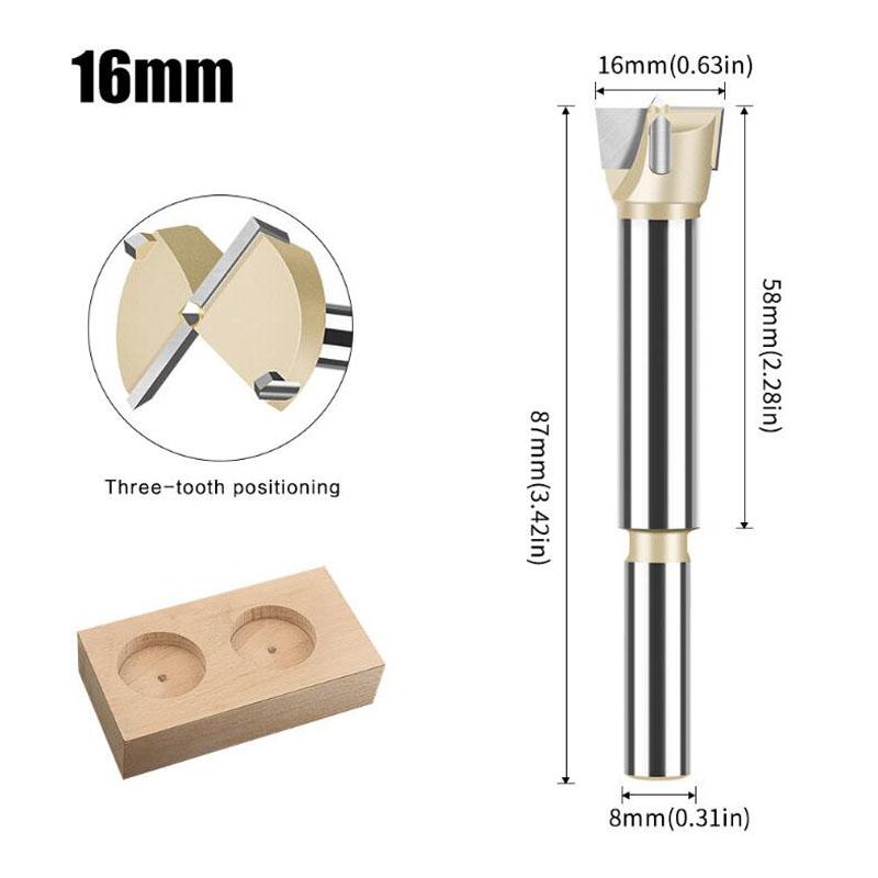 

Свердло для петель, кільцева пила, фреза Форстнера, деревообробні інструменти, різець з карбіду вольфраму 15-60 мм 16mm золотий