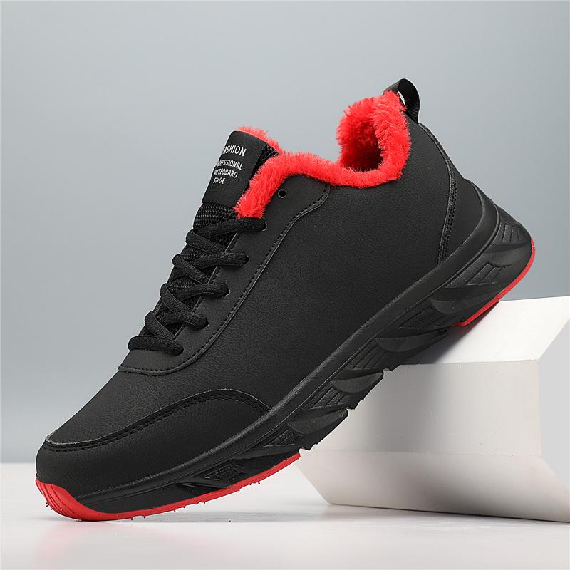 Warm Mens Winter Sneakers Male Students Cotton Walking Footwear With Plush