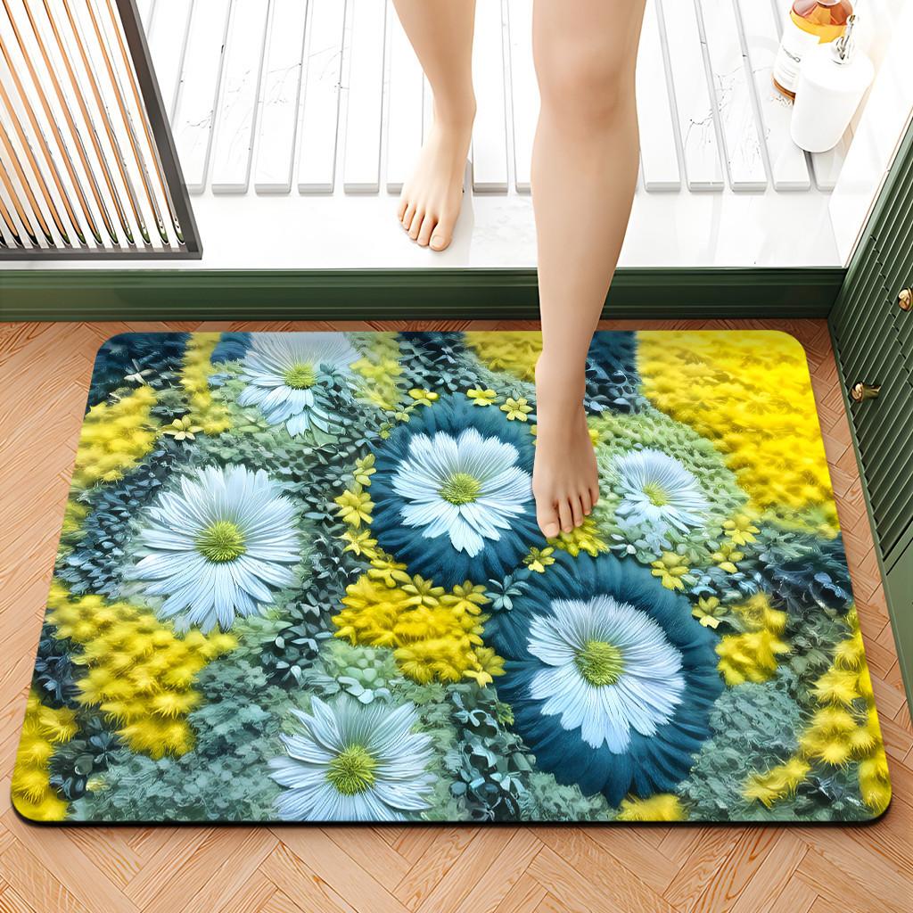 Entrance Entrance Bathroom Moss Carpet Non-slip Bathroom Water-absorbent Foot Mats Diatomite Floor Mats
