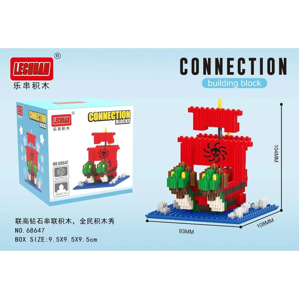 Linkgo Building Blocks di Connessione Uno Luffy Chopper Piece Boa Franky Zoro Nami Robin Jinbei Brook Modello 3D Giocattolo con Mini Mattoncini
