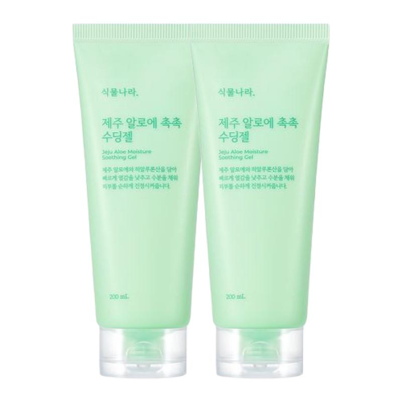 Shingmulnara Jeju Aloe Soothing Gel Hydrating & Cooling Moisturizer 200ml x 2 set