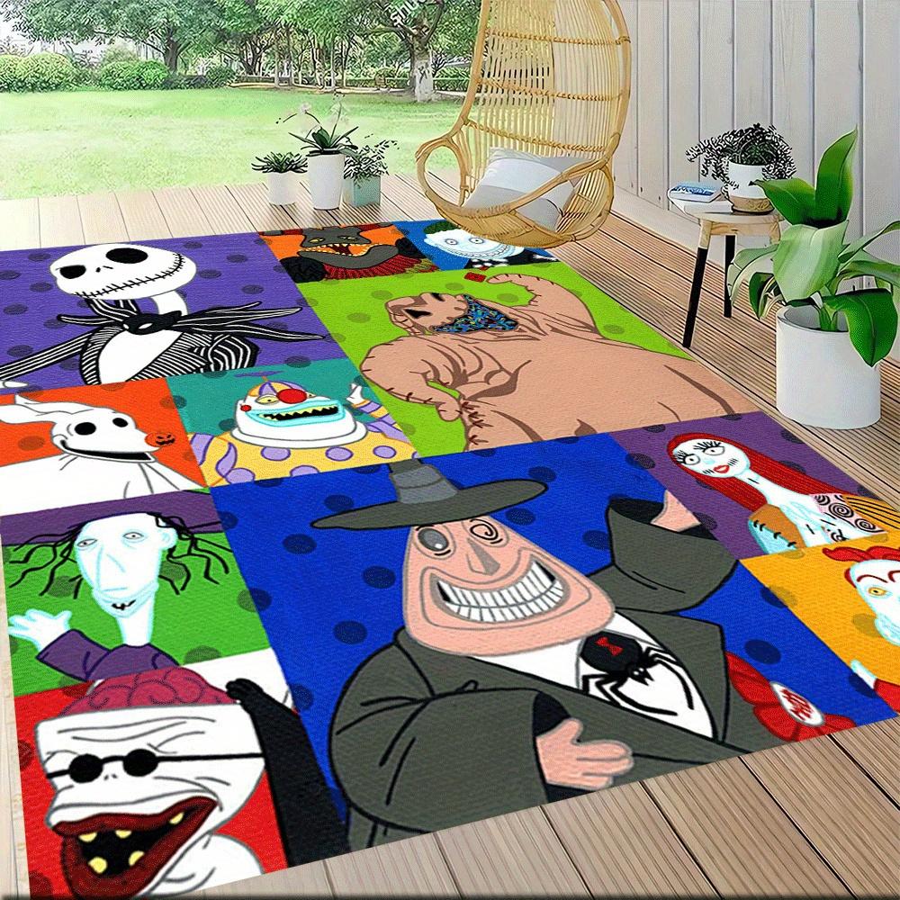 1pc The Nightmare Before Christmas Carpet Area Rug, Bedroom, and Playroom Durable, Stain-Resistant, and Easy To Clean, Living Room