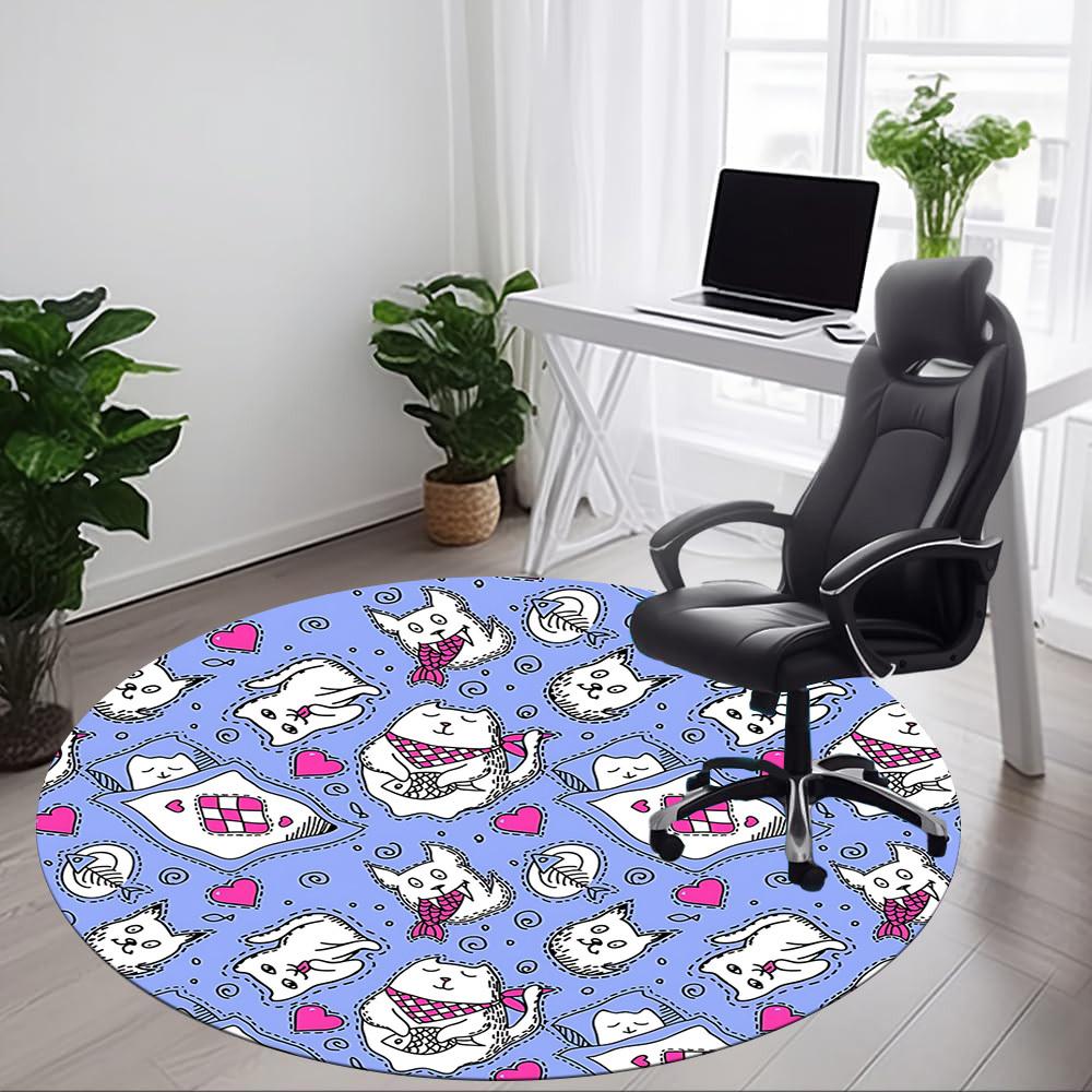1pc Cat Pattern Carpet for Office, Non-slip, Soft and Durable Office Rug, Perfect for Office yy260128041