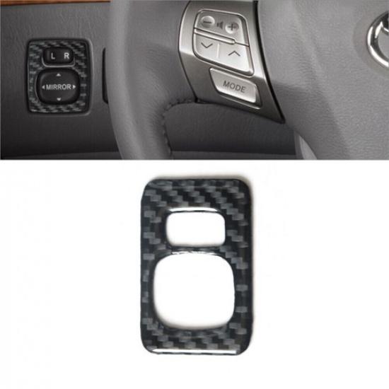 Carbon Fiber Interior Power Rearview Mirror Switch Cover Trim For Toyota Camry