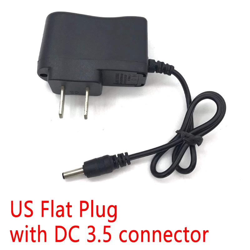 1PCS 5V New AC 100V-240V EU/US Adapter DC 5V 500mA Power Supply EU Plug DC 3.5mm x 1.35mm Charger for Phones Flashlight Headlamp