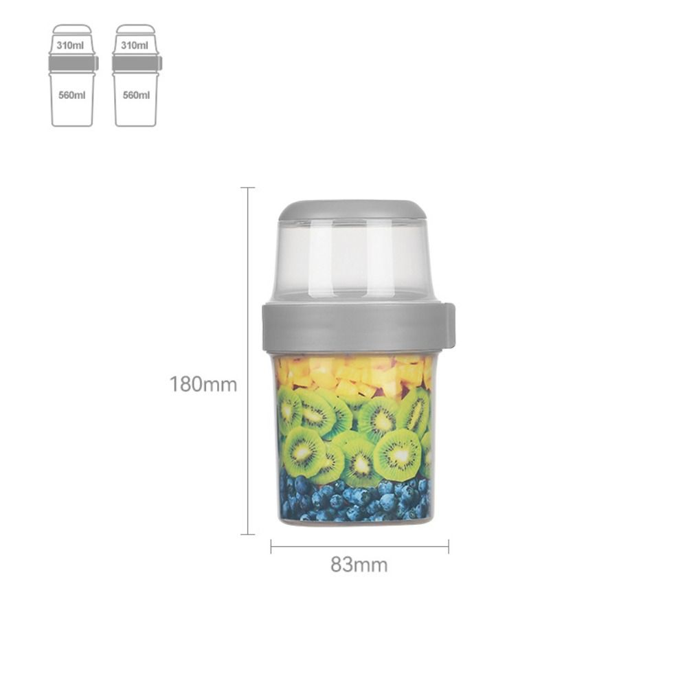 With Topping Yoghurt Pots Reusable Cereal Cup New Breakfast On The Go Cups  Office Workers