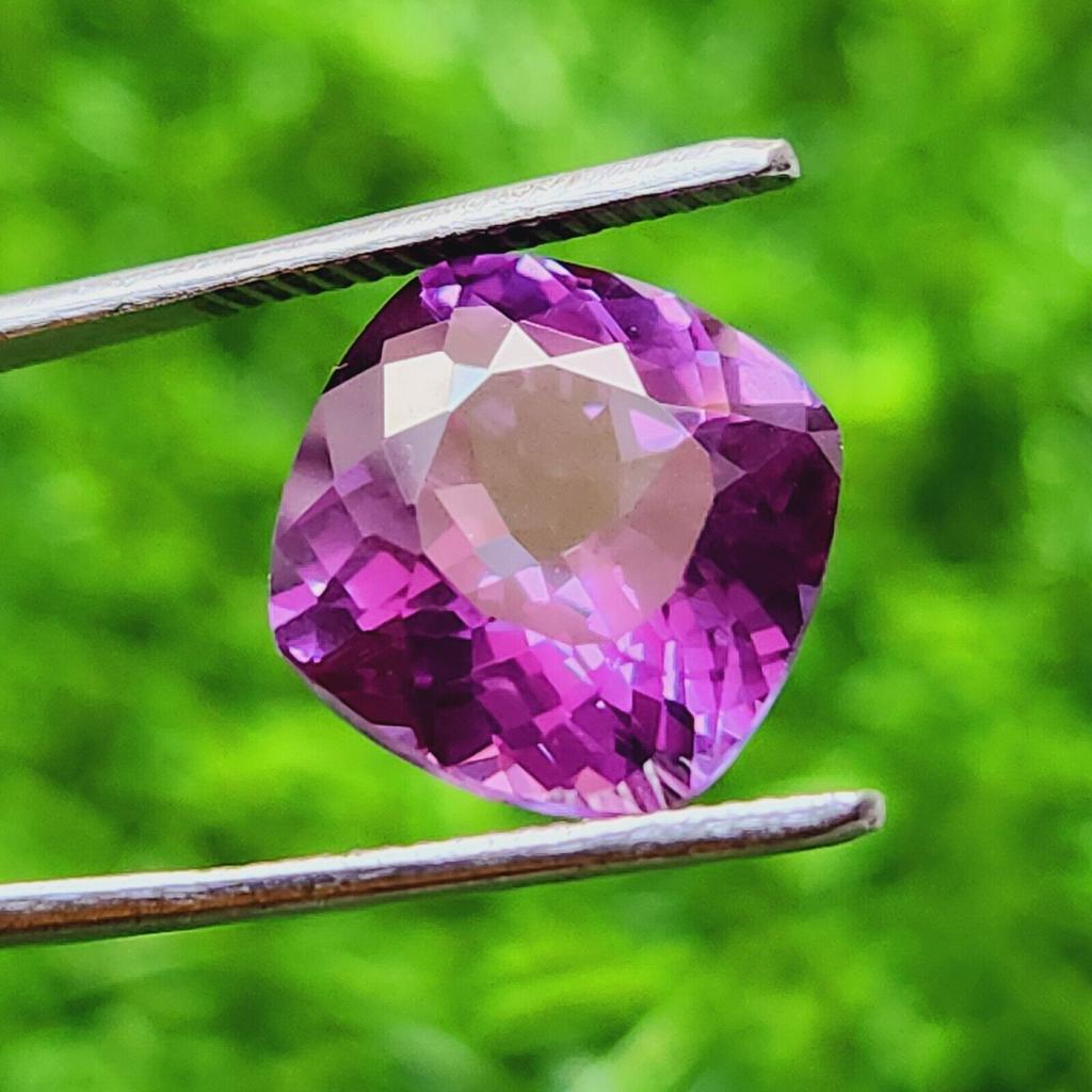 13 mm Natural Padparadscha Sapphire Gemstone Cushion Shape Certified