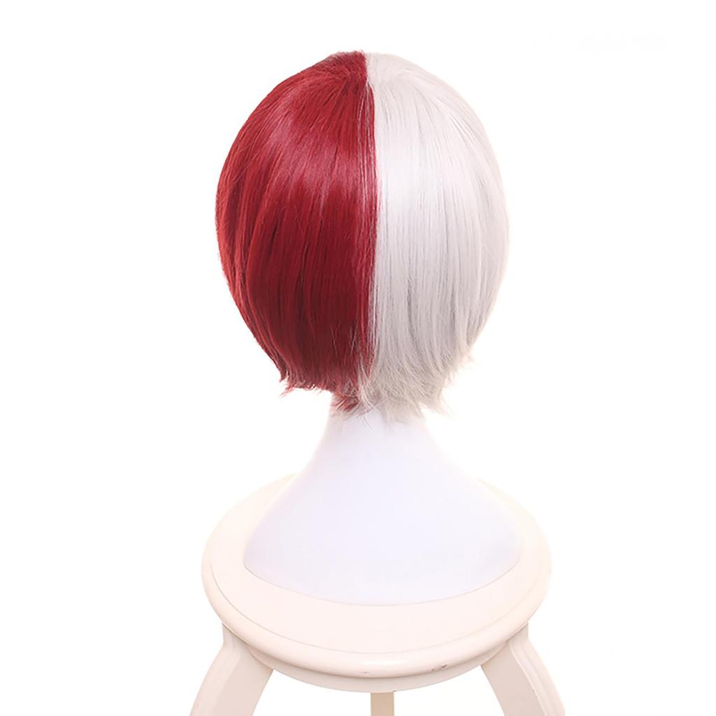 [Milky Time] My Hero Academia Cosplay Anime Uniform Wig for Halloween (Shoto Todoroki, Wig)