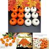 12pcs Artificial Mini Foam Pumpkin Simulation Props Perfect For Halloween Party Decoration