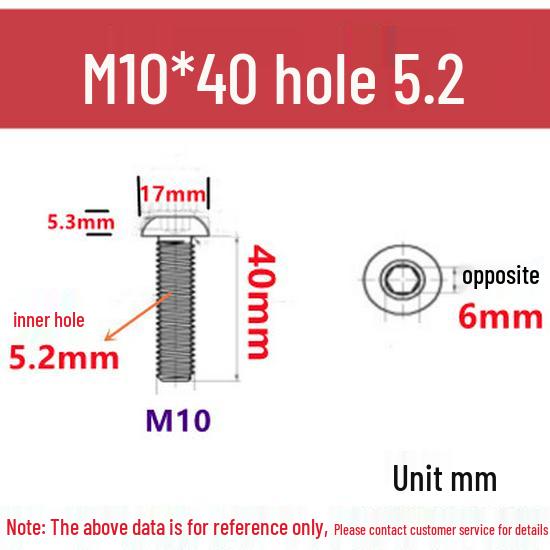 Stainless Steel 304 Pan Head Hollow Hex Screw (M4-M12)