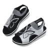 2025 spring new large size fish mouth thick sole heightening knitted foot fitting butterfly Roman sandals women