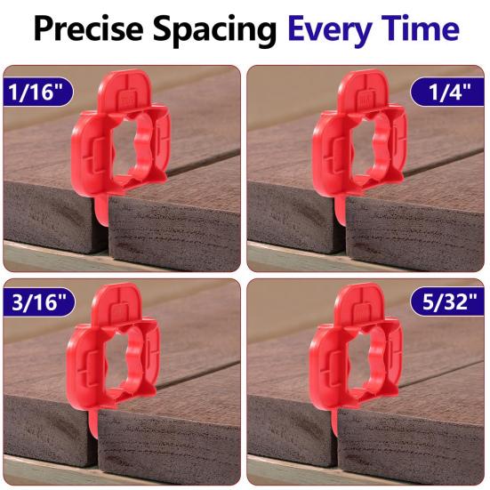 Deck Gasket 1 Spacer Tool 4-in-1 Multi-Size Floor Spacers Hardwood Floor Spacing Tool Anti-corrosive Wood Spacer Tool