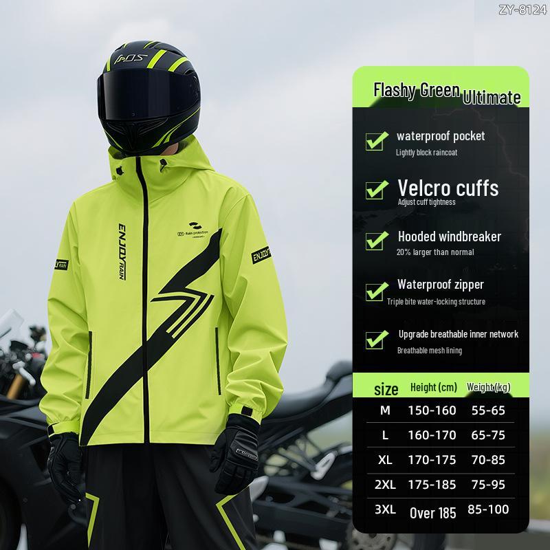 Set Impermeabile da Moto per Uomo con Pantaloni, Antitempesta, Perfetto per Ciclisti e Corriere per Consegna Cibo