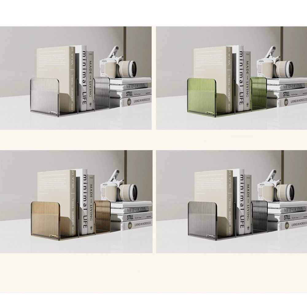 Three-Compartment Documents Stand Non-Slip Book Holder Practical Book Storage Rack  Table