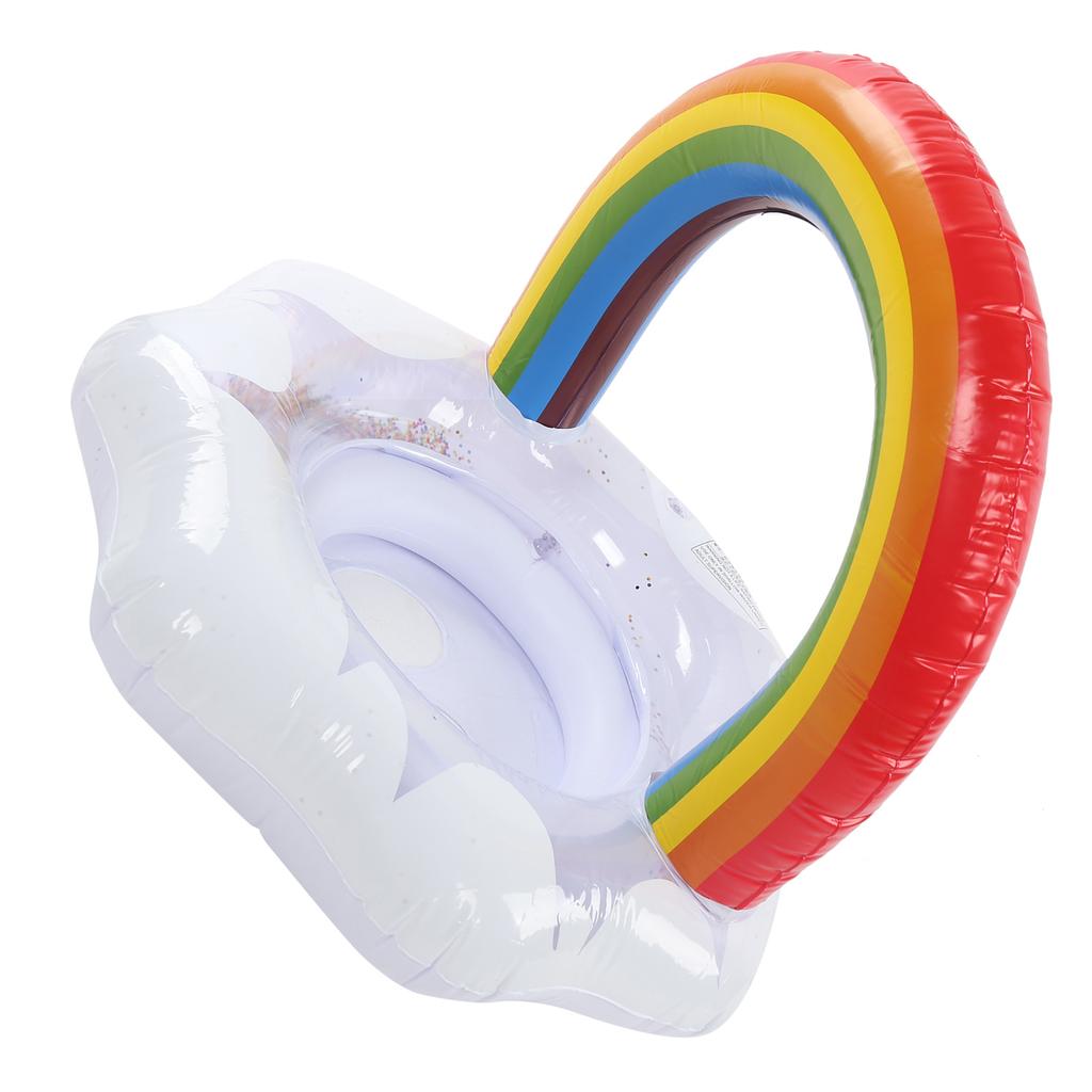 Baby Swimming Float Rainbow Inflatable Children Swimming Ring with Safety Float Seat