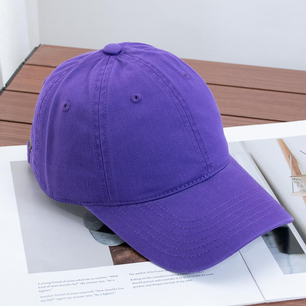 High-quality Pure Cotton Light Board Solid Color Versatile Baseball Cap for Men and Women Soft Top Casual Big Head Circumference Showing Face Small C