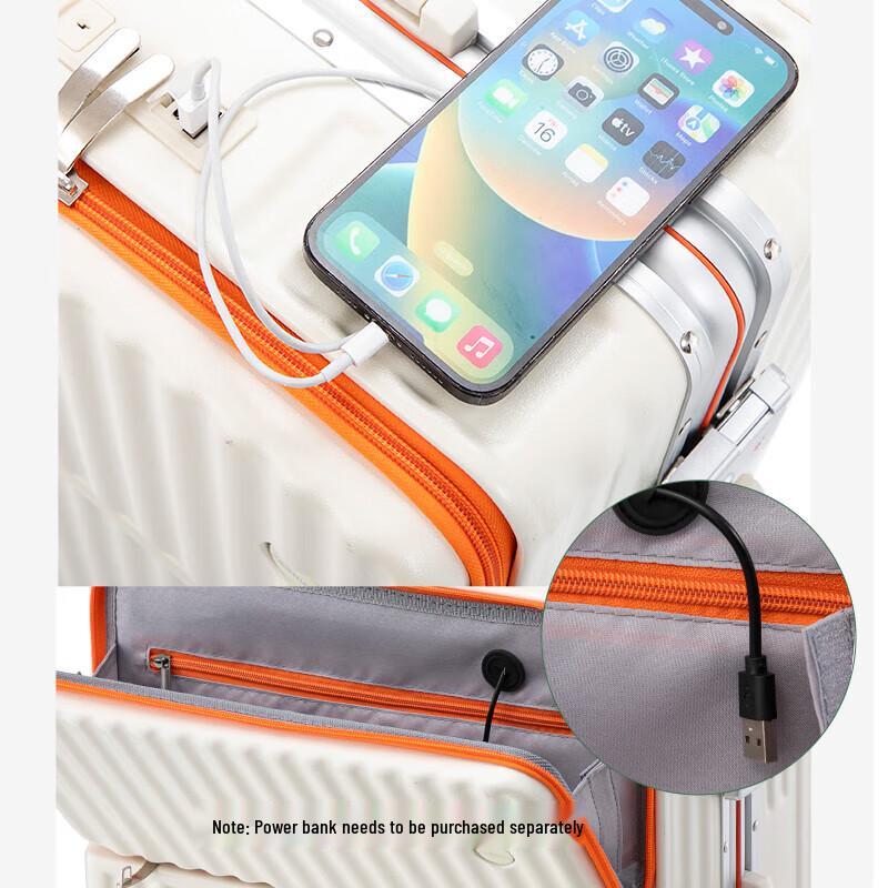 SHERIDAN Front-Opening Aluminum Frame Trolley Suitcase