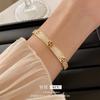 Zircon Metal 'H' Style Bracelet: Elegant, Versatile, and Fashion-forward Jewelry for Women.