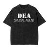 Gewaschenes T-Shirt DEA US Federal Interdiction Agency Hip Hop Vintage T-Shirts Oversize Streetwear Kurzarm Tops T-Shirts Wo