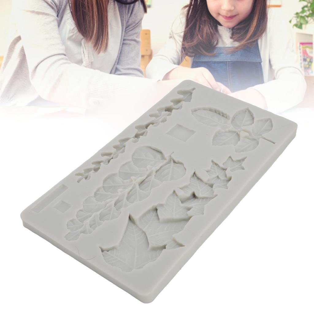 Leaf Silicone Molding Multifunctional Non Stick Easy Demoulding Leaves Molding Tray for Decors Cakes