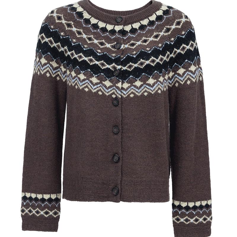 

ONLY Women s Nordic Style Wool Blend Knit Cardigan S