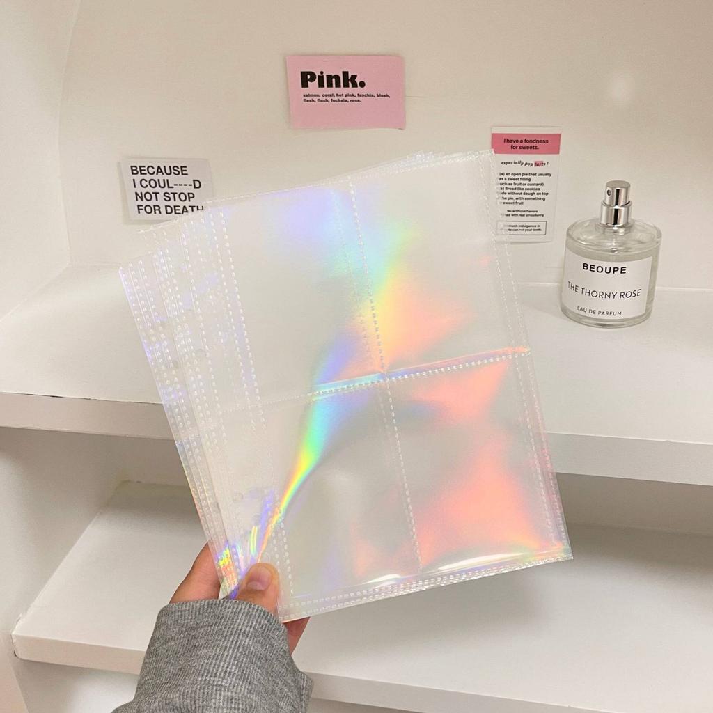10Pcs Multi-Size Standard A5 Card Binder Refill Pages 6-Hole Single/Double Clear Loose Leaf Sleeves for K-pop Photocards Storage