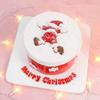 Santa Claus Cartoon Cake Decorations - Christmas Holiday Dessert Table
