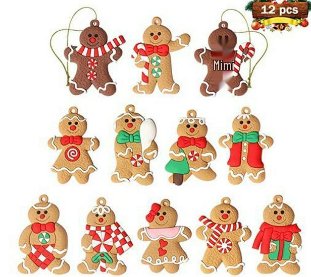 Classic Christmas Gingerbread Man Tree Ornaments