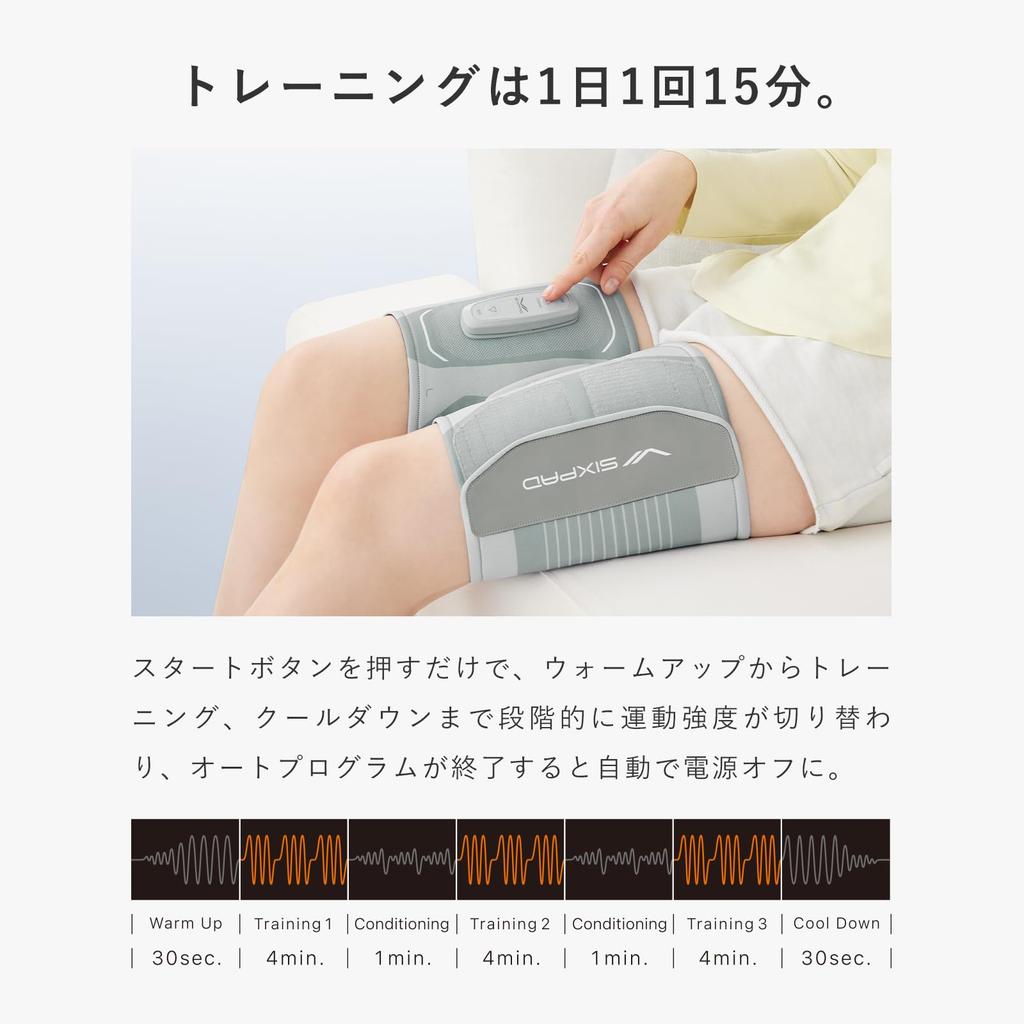 New SIXPAD Leg Belt 2 with Controller Set MTG EMS for Legs and Thighs No Gel Sheets Required Muscle Training Model (M-L) - - -