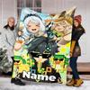 Pătură Personalizată cu Nume - Design cu Personaje Genshin Impact, Pătură pentru Canapea, Pat, Călătorii, Camping - Moale și Călduroasă, Cadou Minunat