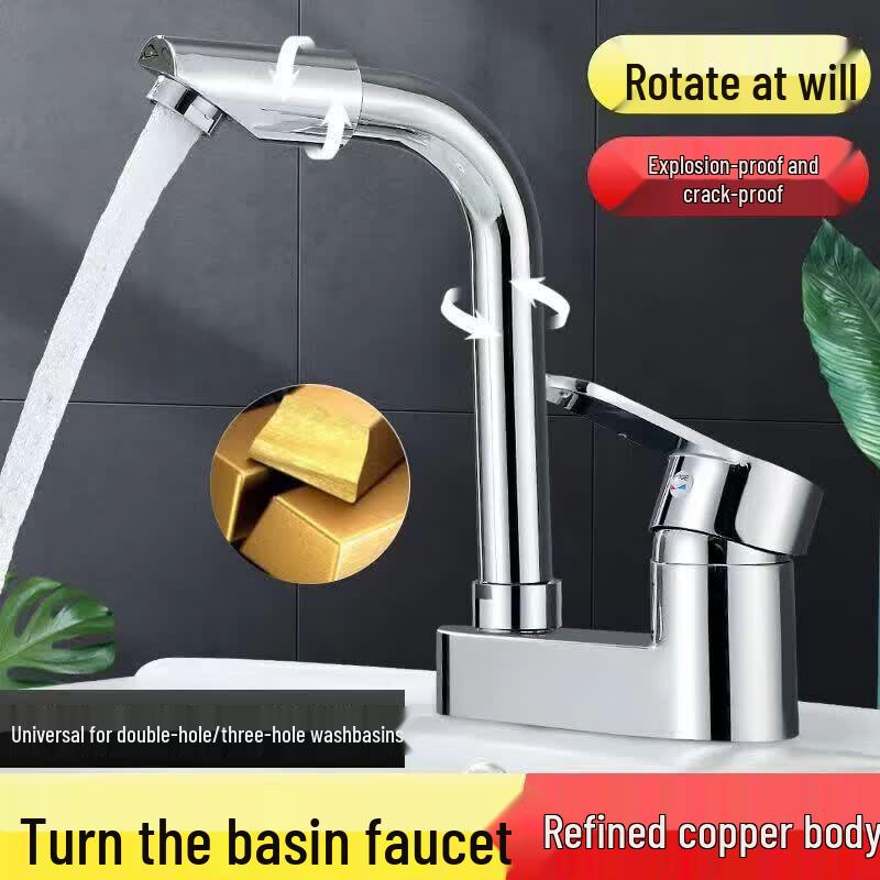 Anica Enjoy Upgraded Double-Hole Hot & Cold Basin Faucet