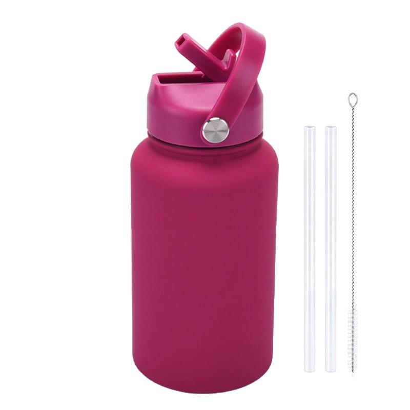 PuraCool Personalised Water Bottle 650ml/22oz Insulated Thermos Customised Tumbler Flask with Straw