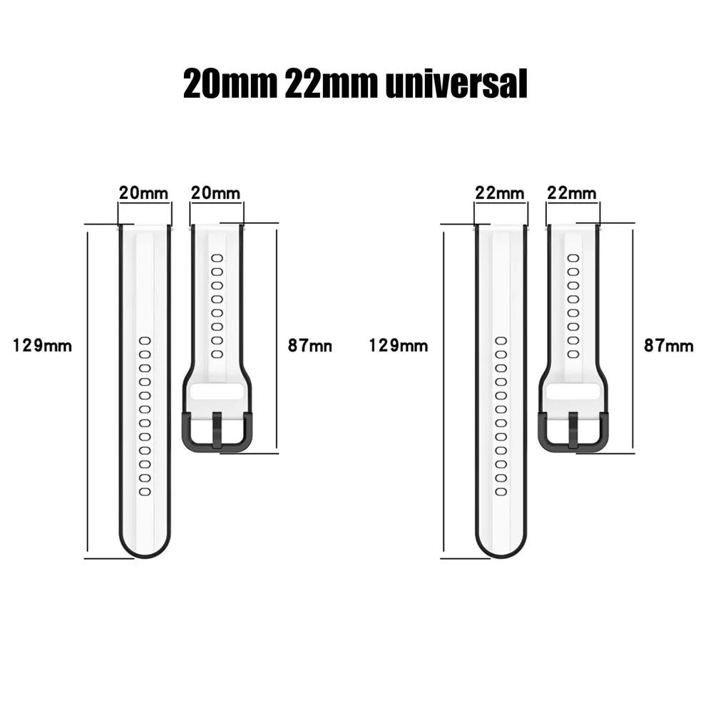 20/22mm Sports Silicone Strap For Samsung Galaxy Watch 6 5 Pro 40 44mm 45mm Bracelet Watch 6 4 Classic 47mm 43mm Band Accessorie
