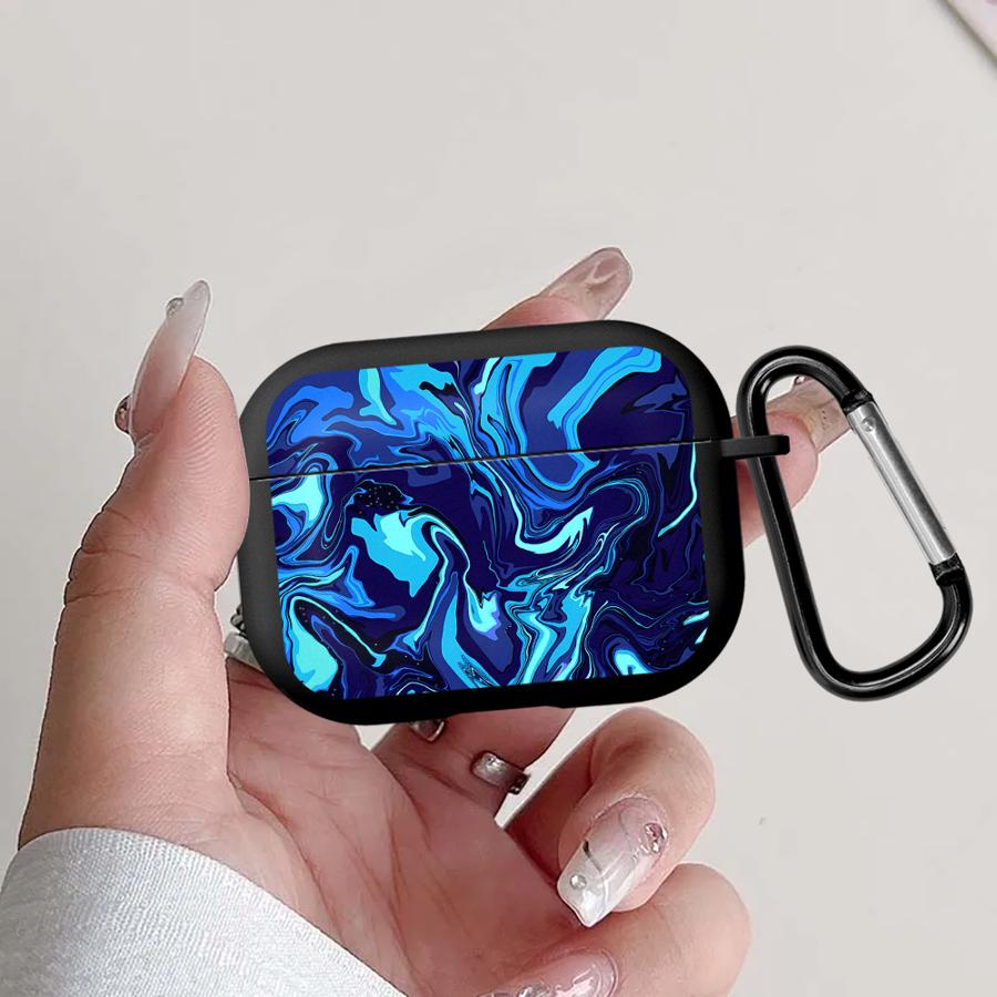 Case For Airpods 3 Pro2 Pro Pro3 2 4 1 Earphone Cases Cover Purple Swirl Abstract Art Paper