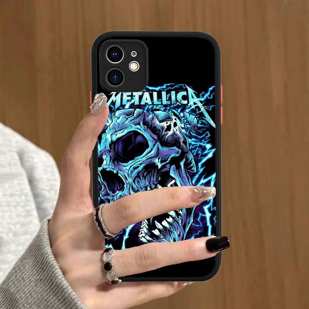 

Heavy Metal Band M-Metallica For IPhone 15 16 Pro Max 11 12 13 14 XS XR X Plus 16E Matte Translucent Phone Cover iphone 15 plus