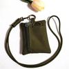 Porte-monnaie mini pour cartes et pièces à suspendre au cou en tissu Oxford décontracté, pochette zippée pour hommes et femmes, porte-clés Ins, petit sac avec cordon