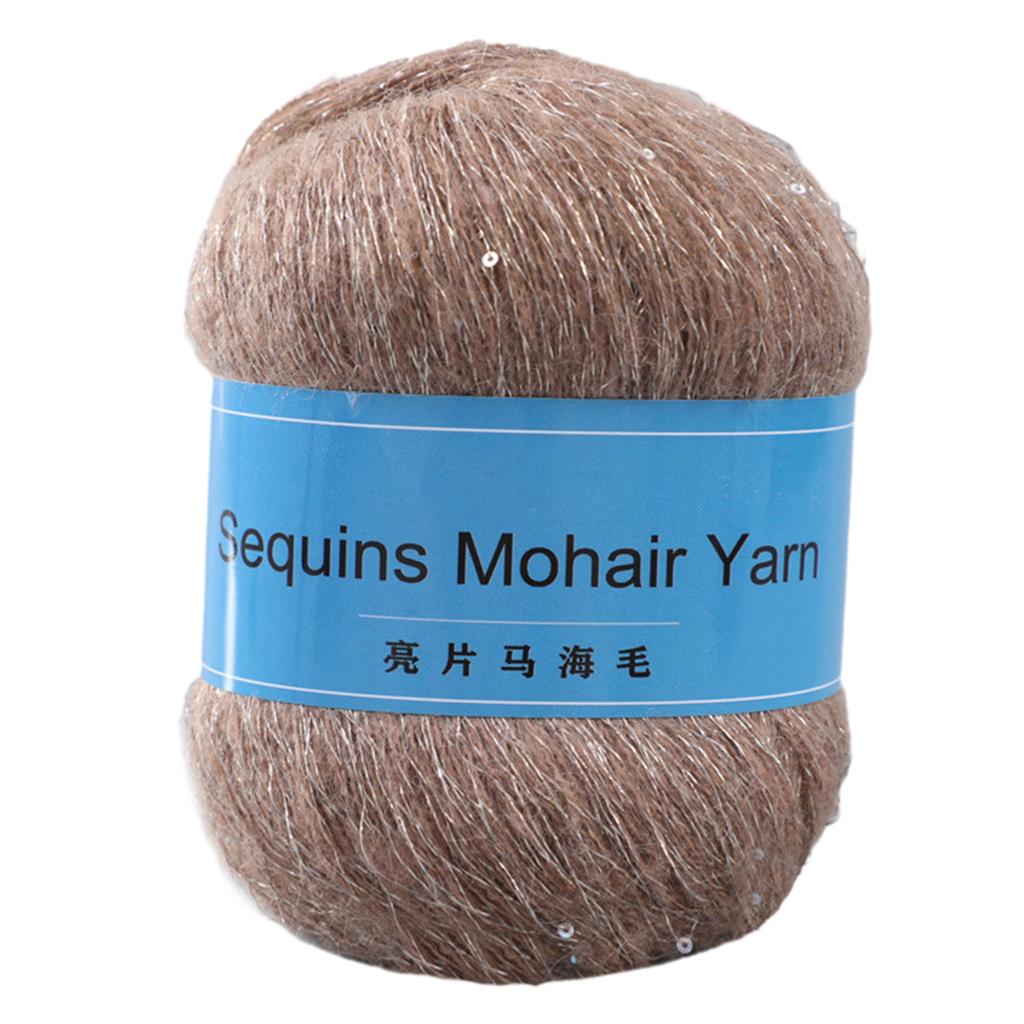 Sequins Beaded Yarn for Hand Knitting and Crocheting Soft Warm and Versatile Fluffiness Cozy for Hats Gloves Shawls