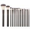 13-Piece Brown Makeup Brush Set: Soft Brushes for Concealer, Lip, Eyeshadow, Powder, and Detail Work.