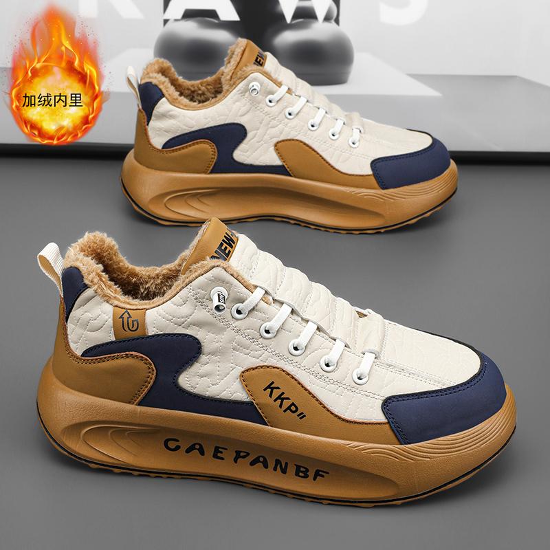 Mode CYYTL Pelz Warm Winter Herrenschuhe Sneaker Lässig Outdoor Plateau Leder Sport Wandern Designer Luxus Tennis Slipper Schneestiefel