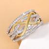 Unique Love Design Women Rings for Wedding Engagement Band Luxury Accessories Hot Trend Eternity Jewelry Party Gift Anillos