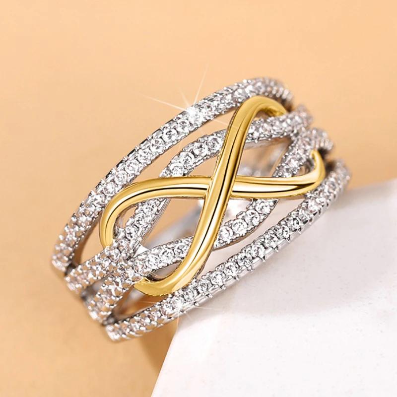 Unique Love Design Women Rings for Wedding Engagement Band Luxury Accessories Hot Trend Eternity Jewelry Party Gift Anillos