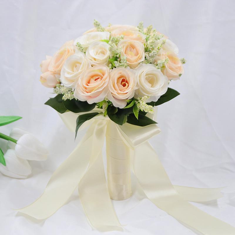 Korean Style Bridal Bouquet for Weddings - Artificial Flower Ball for Bridesmaids & Photo Props