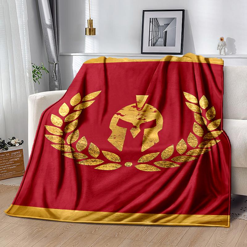 1pc Blanket SPQR Roman Eagle Print Design, Lightweight Blanket for Sofa, Bed- Soft &Warm, Gift for All Seasons Like Christmas, Halloween