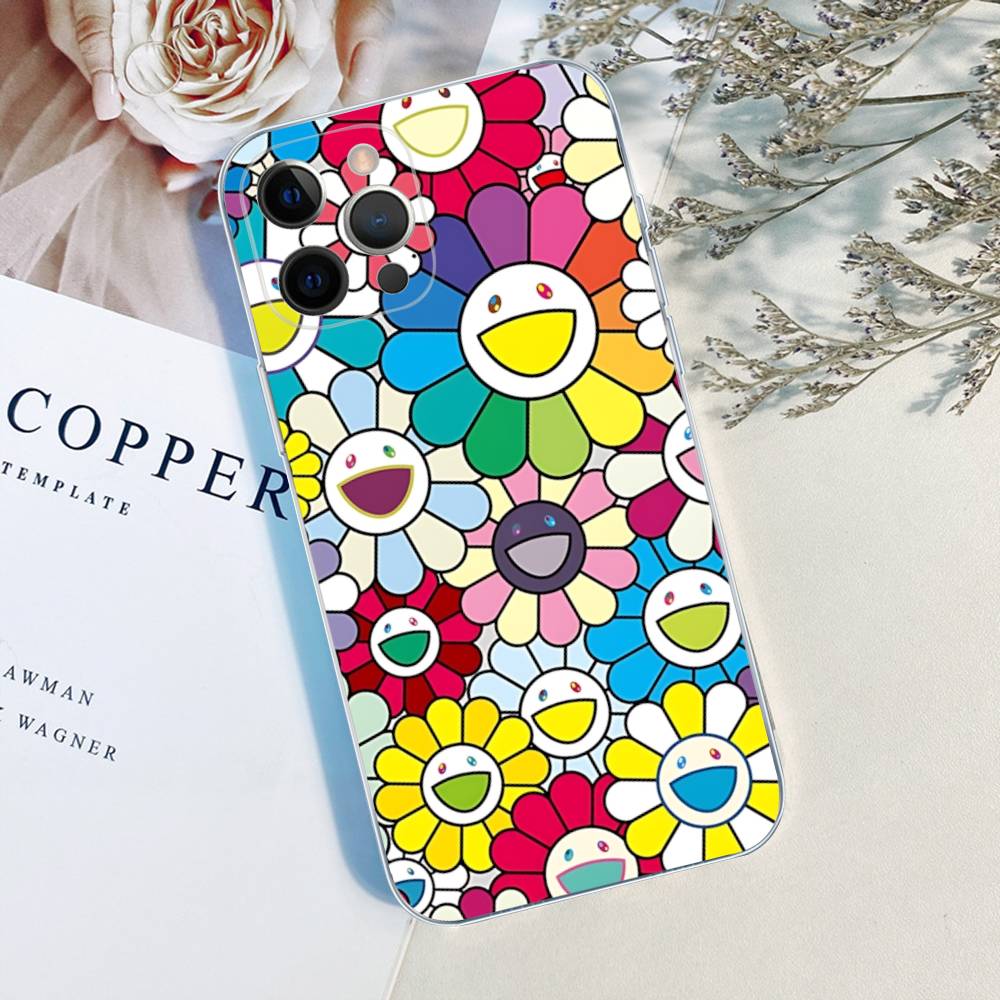 Art Japanese M-Murakami Artisti T-Takash TPU Silicone Case For IPhone 11 12 13 14 15 16 17 Pro Max Shockproof Clear Back Cover